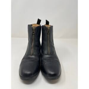 Dover Saddlery Riding Sport Boots Girls Size 4 Essential Leather Zip Paddock
